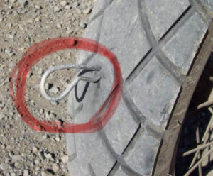 Motorcycle flat tire